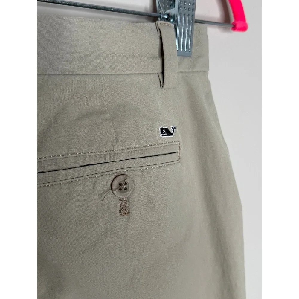Vineyard Vines Men's Khaki Flat Front Chino Pants 25x34.5 Casual Classic